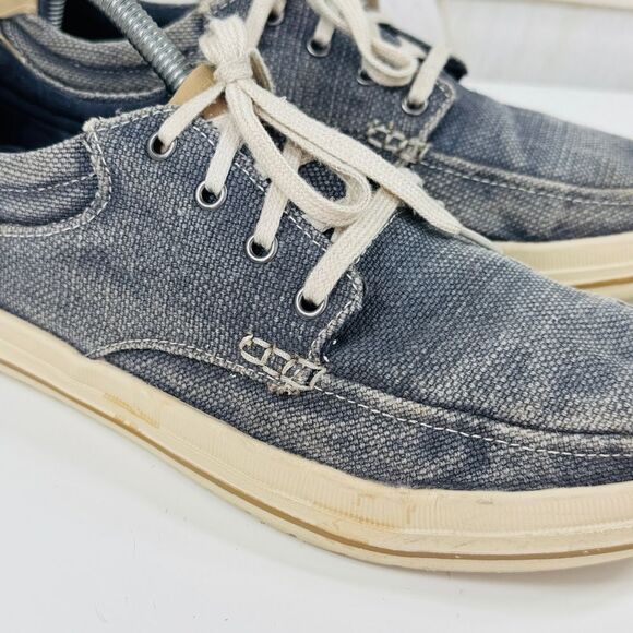 Skechers Define Soren Canvas Slip On Boat Shoe Loafers Blue 8.5 - Picture 7 of 11